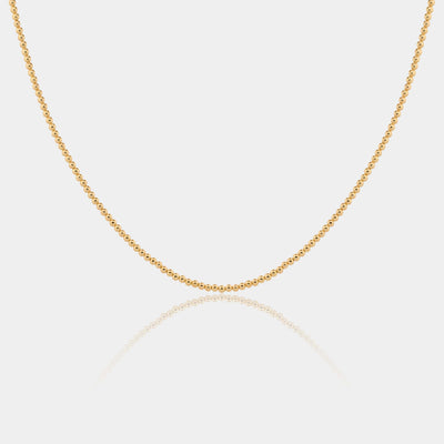 14K Gold Filled Necklaces Small Gold Beaded Necklace LINK'D THE LABEL