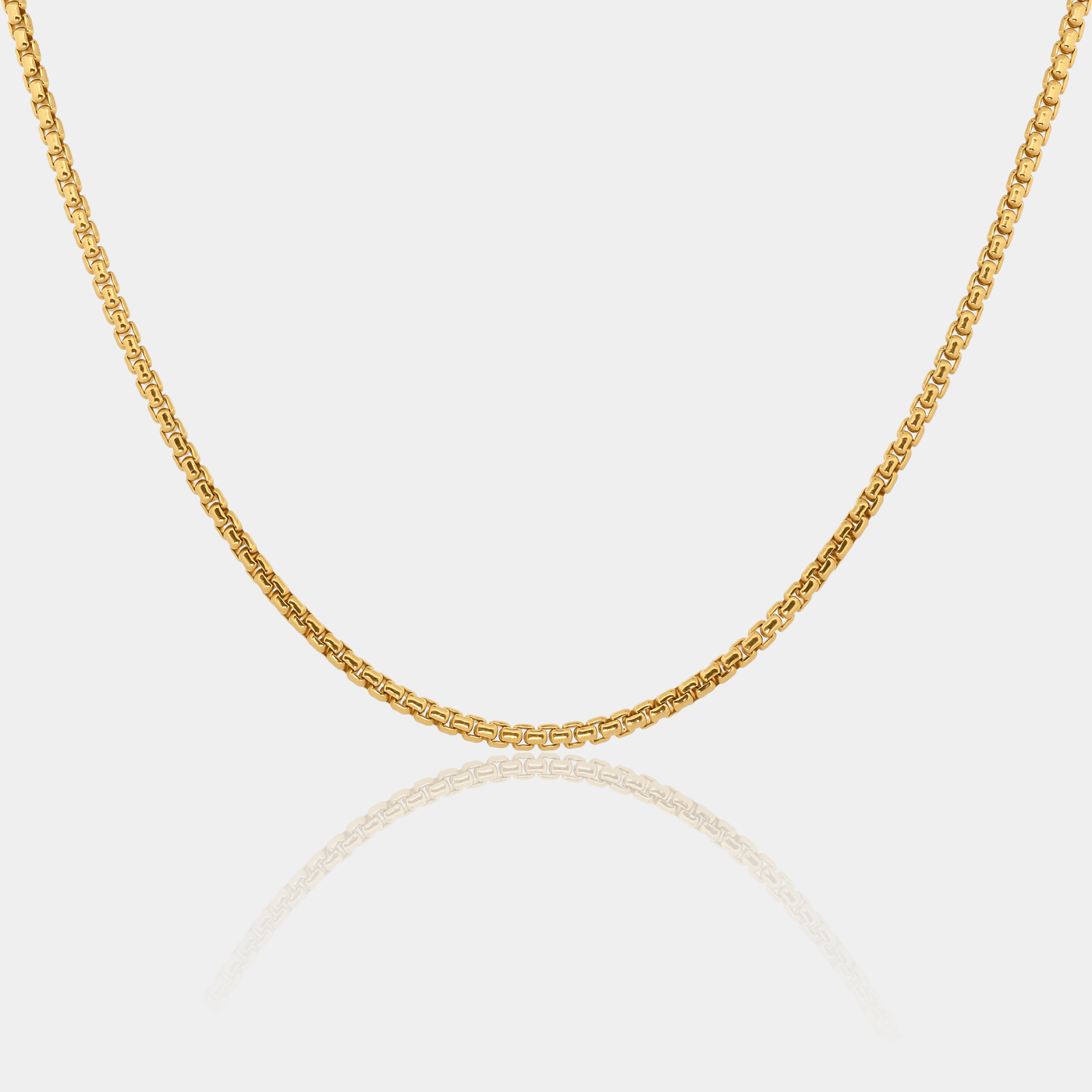 14K Gold Filled Necklaces Thick Box Chain Necklace LINK'D THE LABEL