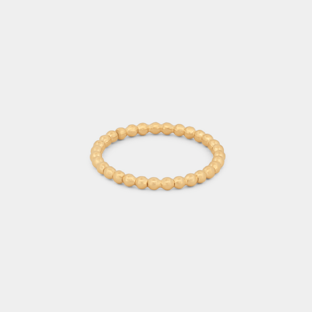 14k gold filled beaded ring 