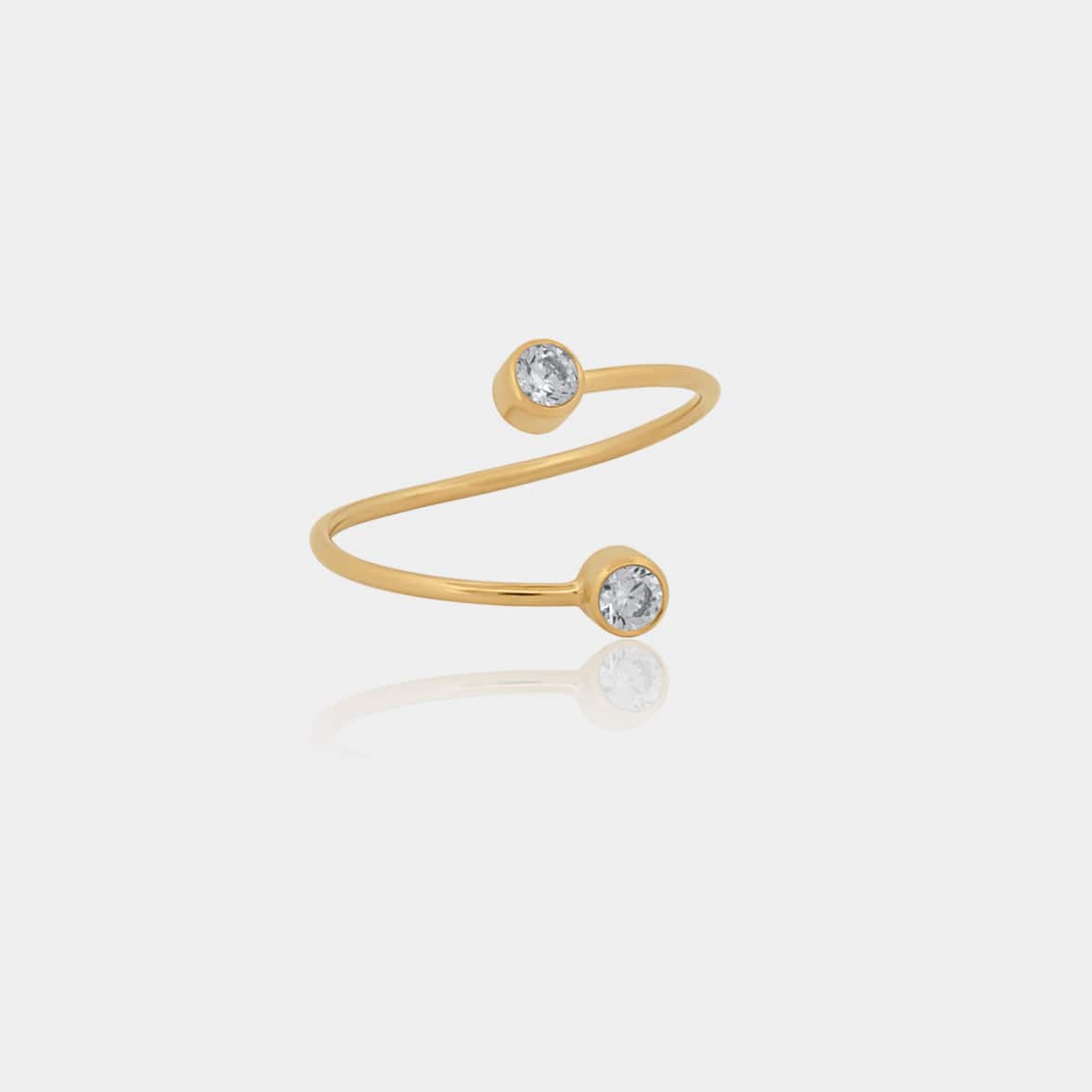 14K Gold Filled Ring CZ Wrapped adjustable Ring