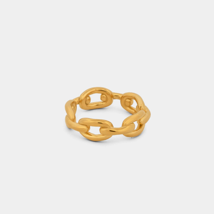 Link Chain Ring in stainless steel