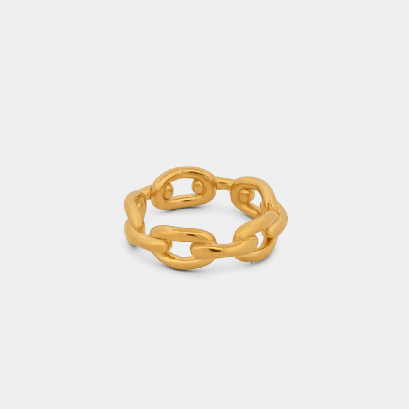 Link Chain Ring in stainless steel