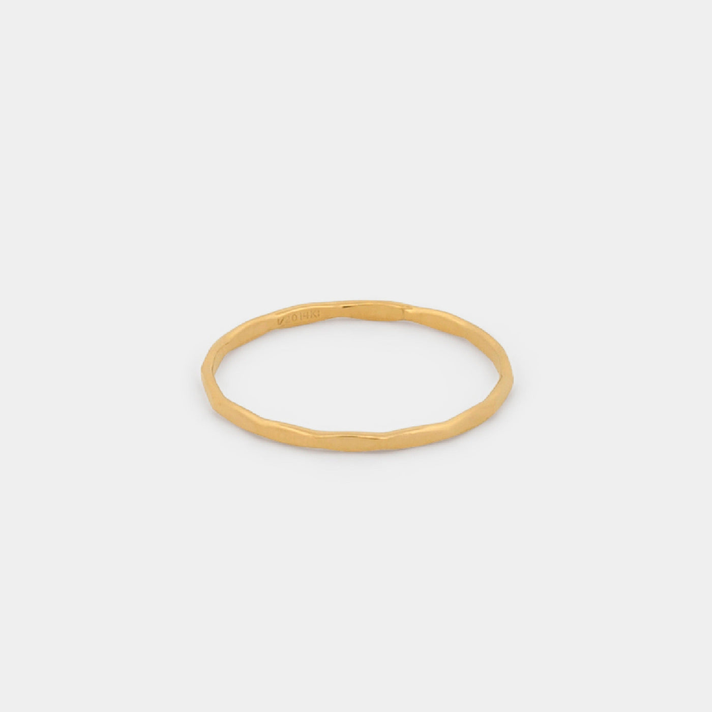 faceted ring in 14k gold fill