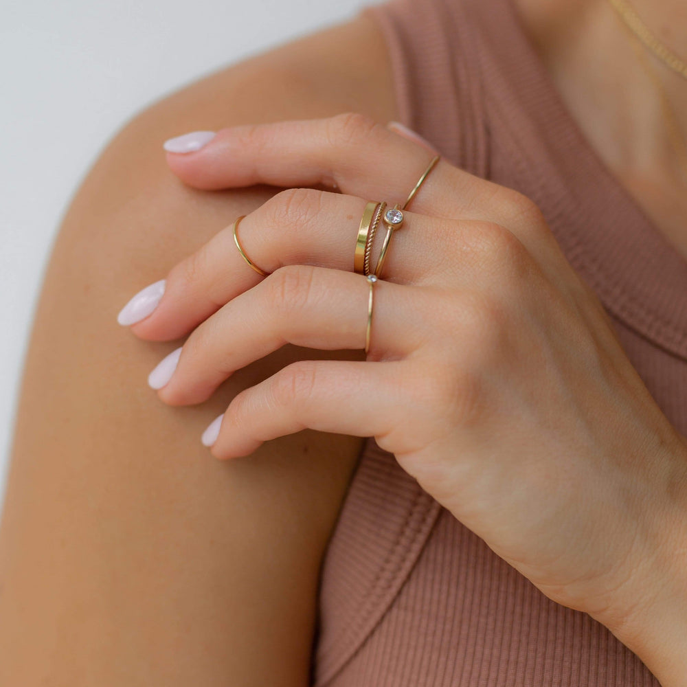 Round Wire Stackable Ring in 14k gold filled