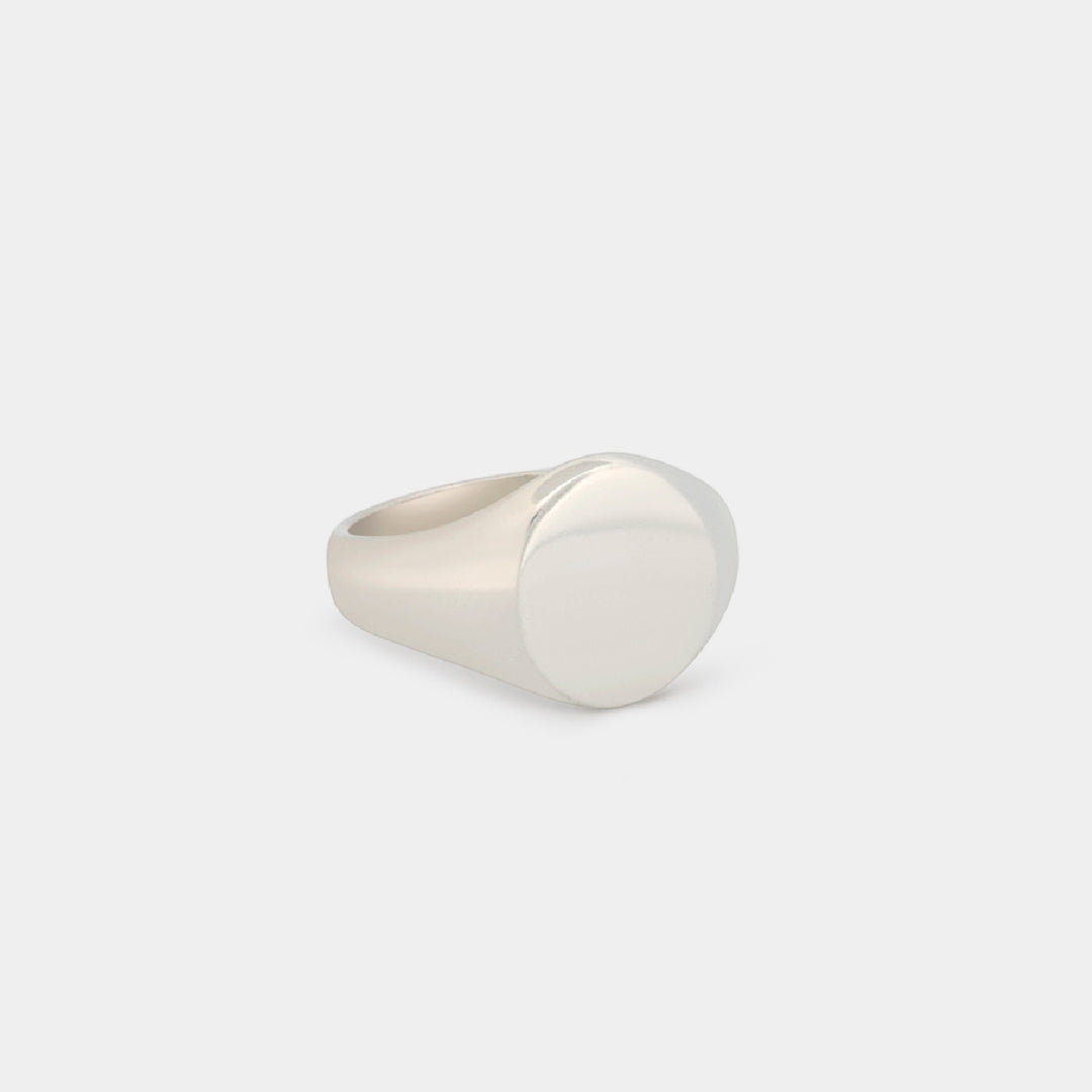 Sterling Silver Oval Signet Ring