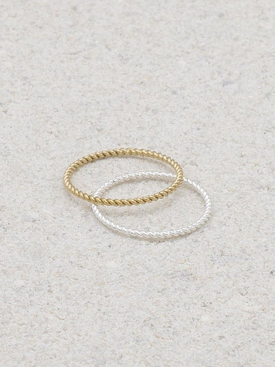 14K Gold Filled Rings Twist-Wire Stacking Ring 