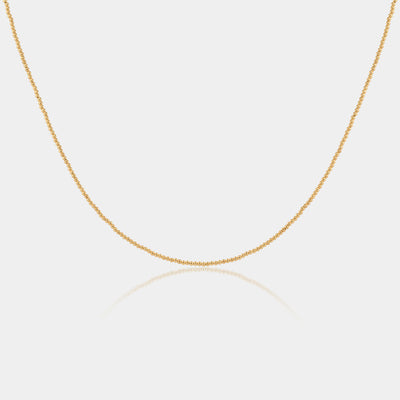 Tiny Gold Beaded Choker Necklace